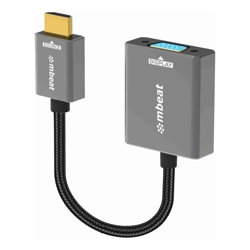 mbeat Tough Link HDMI to VGA Adapter  HDMI Support Version: 2.1  Cable Length: 15cm  Up to 1080p@60Hz (1920?1080).