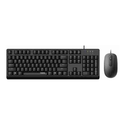 Rapoo X130pro Wired Optical Mouse and Keyboard Combo Black / 1000dpi / Spill Resistant