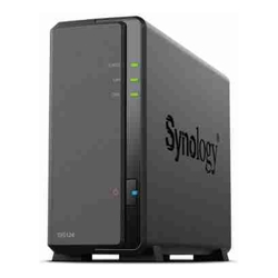 Synology DiskStation DS124 1-Bay 3.5&amp;amp;quot; Diskless 1xGbE NAS (Tower)  Realtek RTD1619B 64-bit 4-core 1.7 GHz  1 GB DDR4 non-ECC  2-year hardware warranty