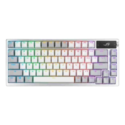 Asus ROG AZOTH/NXSM/PBT/WHT Gaming Keyboard OLED Display Storm Switch 75 Keys Tri-mode Connection White