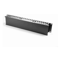 Serveredge 2RU Horizontal 24 SLOTS Cable Management Rail Metal Body Metal Fingers &amp;amp;amp; Metal Cover &amp;amp;amp; Rear Entry Holes