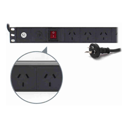 Serveredge Basic 2m 6 Port PDU (6) 3 Pin AUS GPO Output (1) 3 Pin Aus Plug Input 10A 240V