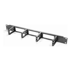 Serveredge 1RU Horizontal 4 RING Cable Management Rail Metal Body Plastic Fingers and Rear Cable Entry Holes 