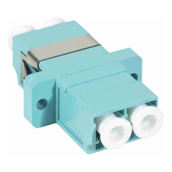 Serveredge LC Female to LC Female Multi mode Duplex OM4 Fibre Adaptor AQUA COLOR