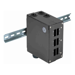 Serveredge Din Rail Mount Enclosure 6 Port SC Duplex/LC Quad