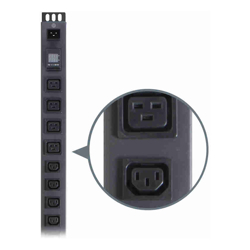 Serveredge Metered 20 Port Vertical PDU(16) IEC C13 Output (4) IEC C19 Output &amp;amp;amp; (1) IP56 3Pin Round Captive Input