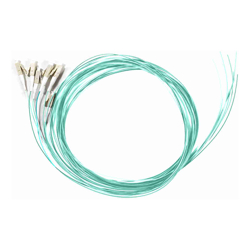 Serveredge LC Pigtail OM3-2M-6 Fibres Aqua