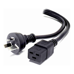 ALOGIC 1m Aus 3-Pin Mains Plug to IEC C19 Male to Female