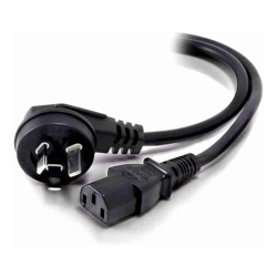 ALOGIC 2m Right Angle Aus Mains Plug to IEC-C13- Male to Female
