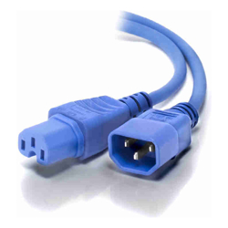 ALOGIC 1.5m IEC C14 to IEC C15 High Temperature Male to Female Blue