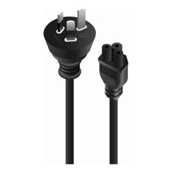 ALOGIC 3m Aus 3 Pin Mains Plug to IEC C5 Cable Male to Female