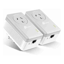 TP-Link | TL-PA4010P KIT | AV600 Powerline Adapter with AC Pass Through Starter Kit