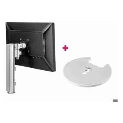 Atdec AWMS-1340 15.7&amp;amp;quot; Post with 5.11&amp;amp;quot; Arm and Grommet Clamp Desk Fixing Silver