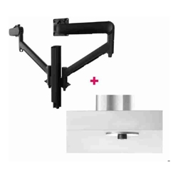 Atdec AWM Dual Monitor arm solution dynamic arms 400mm Post bolt Black