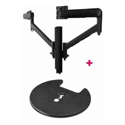 Atdec AWM Dual Monitor arm solution dynamic arms 400mm Post Grommet Clamp Black