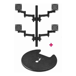 Atdec AWMS-4-4675 Quad 18.11&amp;amp;quot; Monitor Arms on 29.53&amp;amp;quot; Post and Grommet Clamp Desk Fixing Black