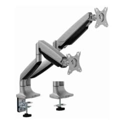 Brateck LDT82-C024E DUAL SCREEN HEAVY-DUTY MECHANICAL SPRING MONITOR ARM For most 17&amp;amp;quot;~35&amp;amp;quot; Monitors Matte Silver(New)