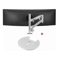 Atdec AWMS-HX40 597mm Dynamic Arm + 400mm Post / 6-14kg (13lb-31lb) Flat Screen 6-12kg (13lb-26.5lb) Curved Screen + Grommet Clamp DeskFixing Silver
