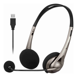 Verbatim Multimedia Headset with Boom Mic Headphone Volume Control USB 3.0 Grey