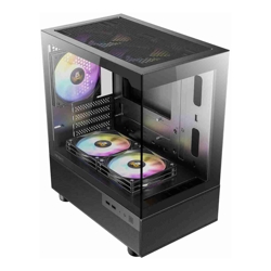 Antec CX200M RGB Elite mATX 270 degrees view USB 3.0 x 2 Audio I/O Bottom. Mesh front and bottom. Clear Glass View 5x RGB Fans.  Gaming Case