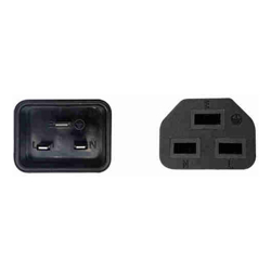 4Cabling IEC C20 to C21 Power Cable 20A Black 2m
