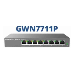 Grandstream GWN7711P Layer 2-Lite Managed Switch 8 x GigE (4 x PoE/PoE+ or+24VDC Output Mode)