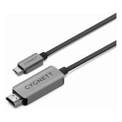 Cygnett Unite 8K USB-C to HDMI Cable (2.5M)-Black(CY4545CHDMI)Works with MacBook/Windows PC/Laptops/ChromebookUltra-HD Resolution 8K(60Hz)/4K(120Hz)