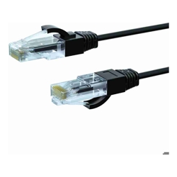 4Cabling 7m CAT6A THIN U/UTP LSZH 28 AWG RJ45 Network Cable | Black
