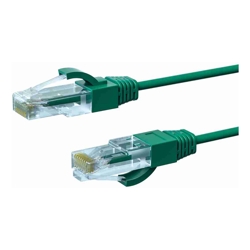 4Cabling 1m CAT6A THIN U/UTP LSZH 28 AWG RJ45 Network Cable | Green