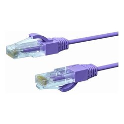 4Cabling 3m CAT6A THIN U/UTP LSZH 28 AWG RJ45 Network Cable | Purple