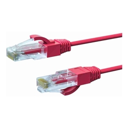 4Cabling 4m CAT6A THIN U/UTP LSZH 28 AWG RJ45 Network Cable | Red