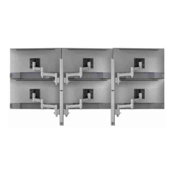 Atdec AWMS-6-46275 Hex Mount With Two Posts Grommet Clamp Silver