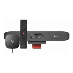 Plantronics HP POLY R30 USB VIDEO CONFERENCING BAR W/ BT REMOTE &amp;amp;amp; HP USB-C DOCK R30 BYOD KIT W/HP PC