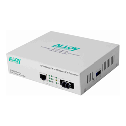 Alloy POE200LC 10/100Base-TX to 100Base-FX Multimode Fibre (LC) Converter provides PoE power (RJ-45). 2km