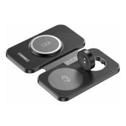 Choetech T616-F-BK 3in1 Magnetic Foldable Wireless Charger Black