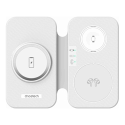 Choetech T616-F-WH 3in1 Magnetic Foldable Wireless Charger White