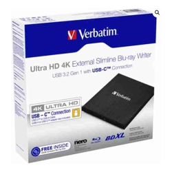 Verbatim EXTERNAL Slim BLURAY Writer 4K Type C