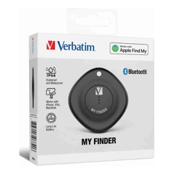 Verbatim 66929 Bluetooth Tracker My Finder Triple Pack Black Navy Grey IP66 works with Iphone Ipad Macbook Long Life Bluetooth Apple Find My