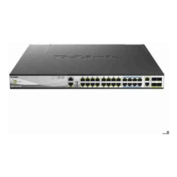 D-Link 30-Port Stackable Multi-Gigabit Managed Switch with 16 (2.5G) PoE 8 (5G) 6W PoE  2 (10G) Base-T and 4 (25G) SFP28 Ports