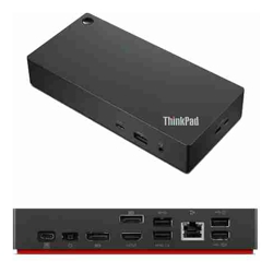 Lenovo ThinkPad Universal USB-C Dock Triple 4K 2 DisplayPort 1 HDMI 5 x USB Ports Audio Jack RJ45 65W Power Delivery 1 Year Warranty