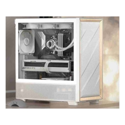 Antec Flux ATX White Premium Birch Trim 5x white PWM Performance Fans. Ultra Cooling Design PWM ARGB Controller w/ MB Sync Mid Tower Case