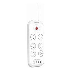 Huntkey SAC607C 6 Outlets Surge Protector Powerboard with 2x USB-A &amp;amp;amp; 2x USB-C