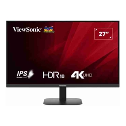 ViewSonic 27&amp;amp;quot; 4K SuperClear IPS VA2708-4K HDR10 2x HDMI and DP x1 Eye Pro Tech.Seamless VESA 75 Eco Mode Joy Key rear Office Monitor