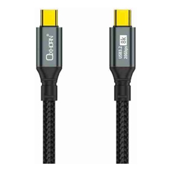 Just You PC Oxhorn USB 3.2 Gen 2x2 1m USB-C to USB-C 20Gbps 8K@60Hz 20V 100W E-Marker Chip Black fast charging  Video cable Laptop Phones Tablet USB-C Device