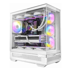 Antec C7-ARGB E-ATX Seamless Panoramic 270 View USB-C 4x ARGB PWM Fans. Side Radiator Support. RTX 4090 Back Connect MBs Flip Door White Case