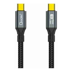 Just You PC Oxhorn USB 3.2 Gen 2x2 2m USB-C to USB-C 20Gbps 8K@60Hz 20V 100W E-Marker Chip Black fast charging  Video cable Laptop Phones Tablet USB-C Device