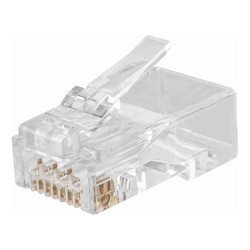 4Cabling RJ45 8P8C CAT 6A UTP One-Piece Crimp Plug 4Up 4Down- Solid | 100 Pack