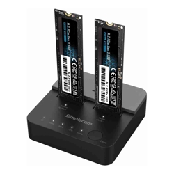 Simplecom SD550v2 USB 3.2 Gen2x2 to Dual Bay NVMe M.2 SSD Docking Station Duplicator Offline Clone