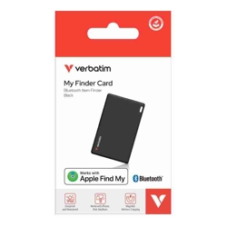 Verbatim My Finder Card Bluetooth Finder 1 pack- Black Bluetooth Apple Find My