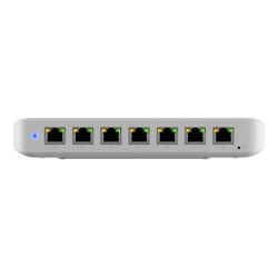 Ubiquiti Ultra 210W Compact 8-port Layer 2 GbE PoE Switch Versatile Mounting Option7 GbE PoE+ Output 1 GbE port Includes PSU 2Yr Warr